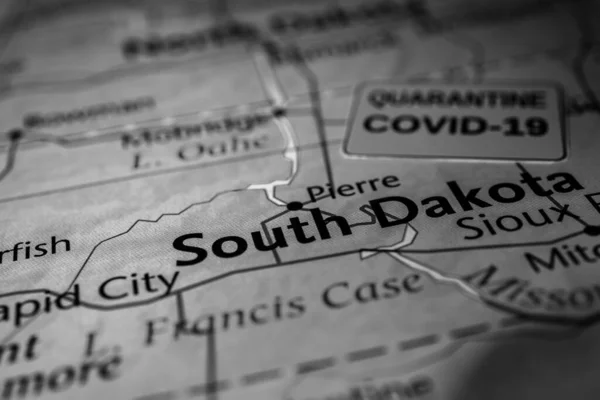 South Dacota Stato Covid Sfondo Quarantena — Foto Stock