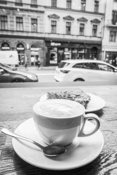 Prag Güzel Bir Kahvaltı Kahve Kek — Stok fotoğraf
