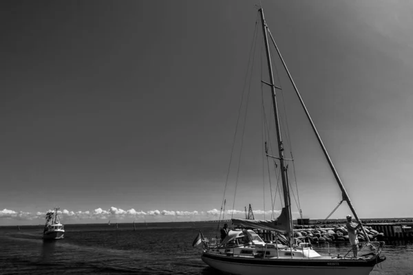 Vacker Dansk Hamn Med Båtar — Stockfoto