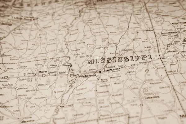 Mississippi Abd Harita Arka Planı — Stok fotoğraf