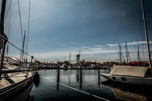 Copenhague Dinamarca Julio 2019 Hermoso Puerto Danés Con Yates —  Fotos de Stock