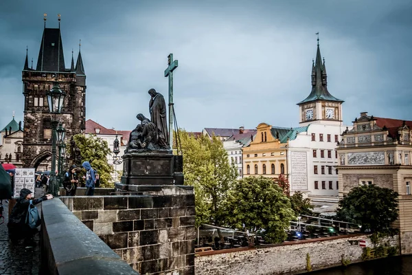 Praga Czechy Września Piękne Uliczki Architektura Jesiennej Pragi — Zdjęcie stockowe