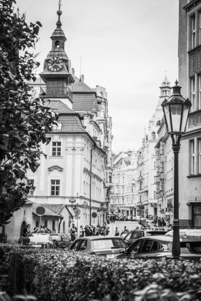 Schöne Straßen Und Architektur Des Herbstlichen Prag — Stockfoto