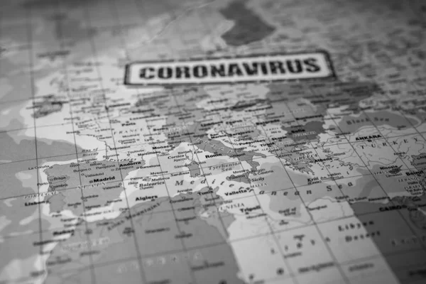Evropa Koronaviru Nebezpečí Covid — Stock fotografie