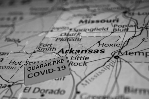 아칸소 Covid Quarantine Background — 스톡 사진
