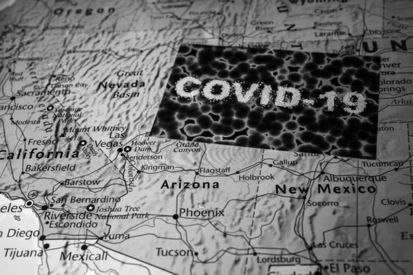 Usa Coronavirus Covid Quarantine Background — Stock Photo, Image