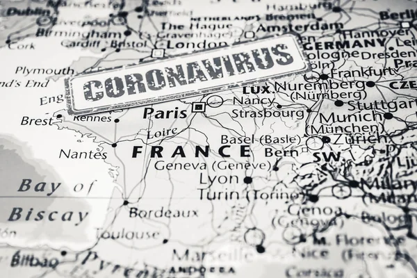 Francia Quarantena Covid Coronavirus — Foto Stock