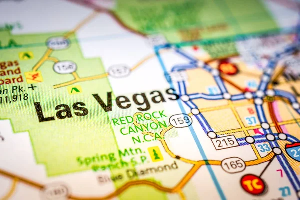 Las Vegas Mappa Usa Sfondo Viaggio — Foto Stock