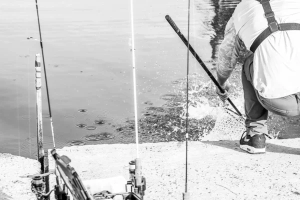 Halászati Torna Rekreációs Jellege Háttér — Stock Fotó