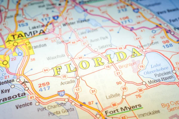 Florida Estado Mapa Fondo —  Fotos de Stock