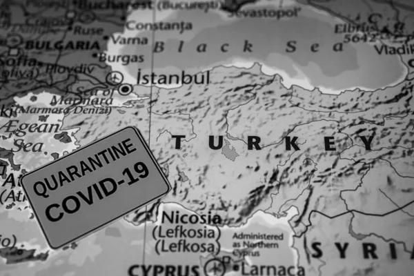Turkije Coronavirus Covid Quarantaineachtergrond — Stockfoto