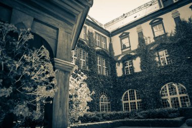 Eski Polonya şehrinin mimarisi. Pençe