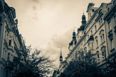 Güz Prag 'ın güzel sokakları ve mimarisi
