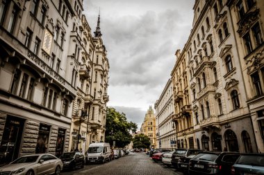 Prag, Çek Cumhuriyeti - 21 Eylül, Prag 'ın güzel sokakları ve mimarisi