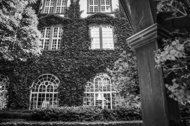 Eski Polonya şehrinin mimarisi. Pençe