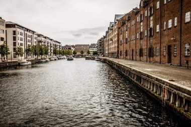 Kopenhag, Danimarka - 18 Temmuz 2019. Güzel Kopenhag mimarisi, Kopenhag 'da seyahat