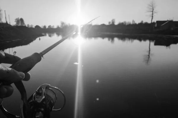 Pesca Lúcio Lago Recreação Pesca — Fotografia de Stock