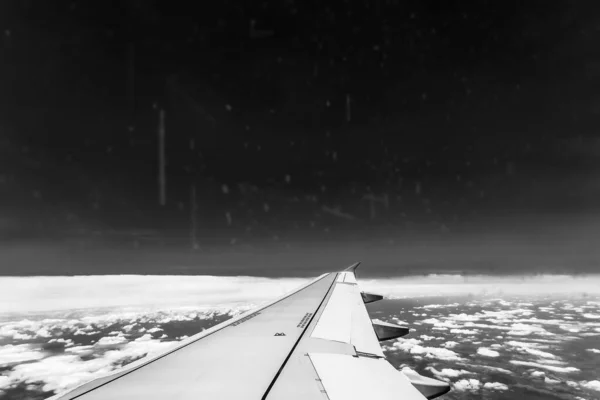 Vista Desde Ventana Del Avión Ala — Foto de Stock