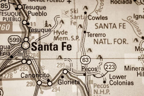 Santa Mappa Usa Sfondo Viaggio — Foto Stock