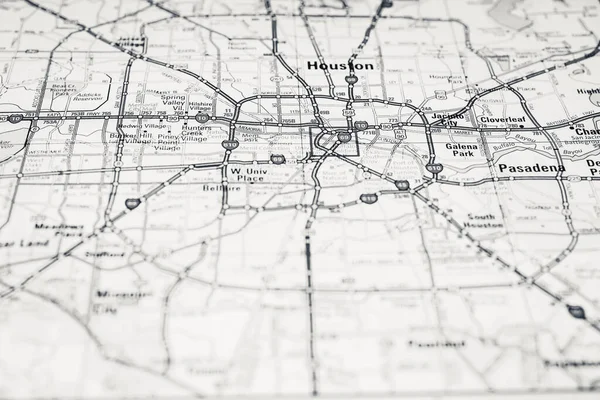 Houston Eua Mapa Viagem Fundo — Fotografia de Stock