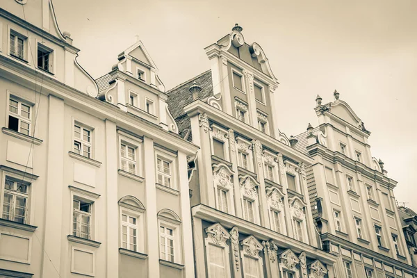 Wroclaw Daki Güzel Pazar Meydanı Güzel Eski Evler — Stok fotoğraf