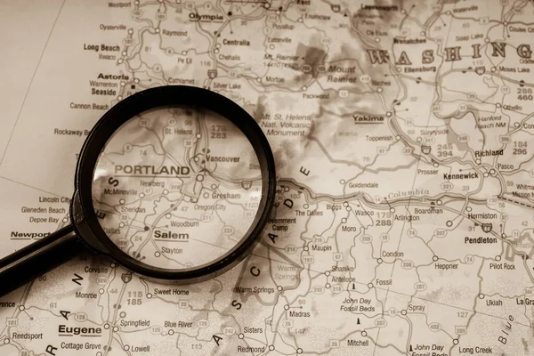 Portland Mapa — Fotografia de Stock