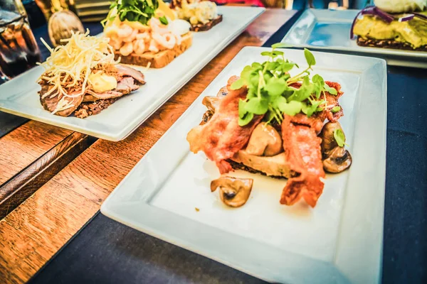 Tradisjonelle Danske Smørbrød Plate – stockfoto