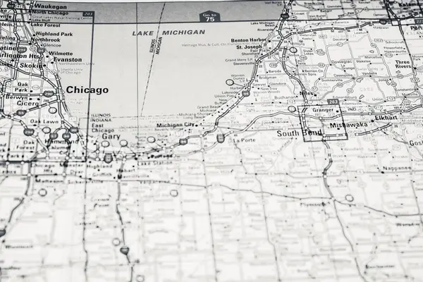 Chicago Usa Cestovní Mapa Pozadí — Stock fotografie