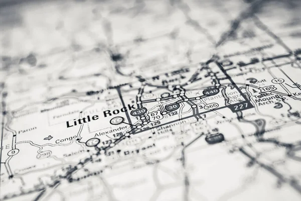 Little Rock Карте Сша — стоковое фото