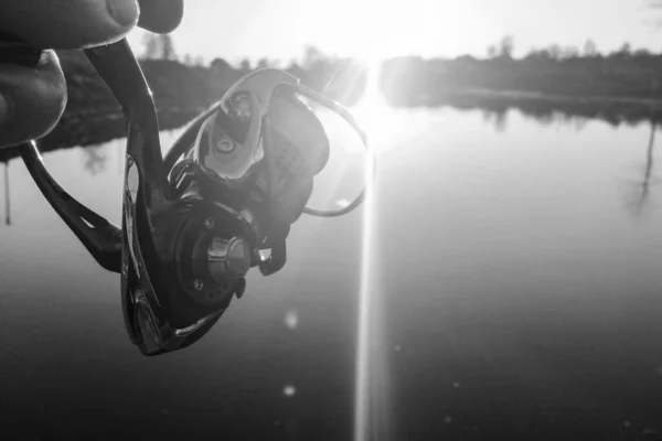 Łowienie Szczupaków Jeziorze Rekreacja Połowowa — Zdjęcie stockowe