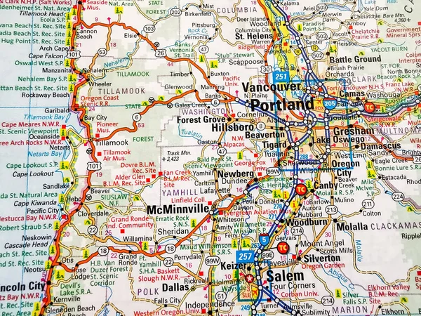 Portland Usa Map Background — Stock Photo, Image