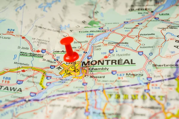 Montreal Mapě Kanady — Stock fotografie