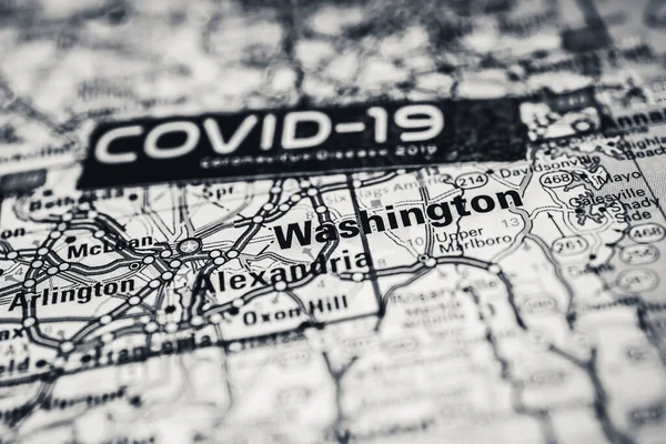 Washington Coronavirus Covid Quarantine Background — 스톡 사진