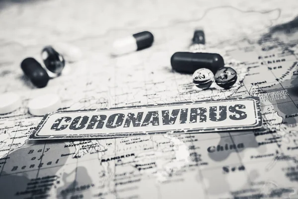 Coronavirus Çin Den Bir Tehdit Sağlık Salgını — Stok fotoğraf