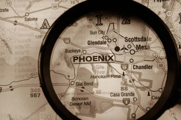 Phoenix Pozadí Mapy Usa — Stock fotografie