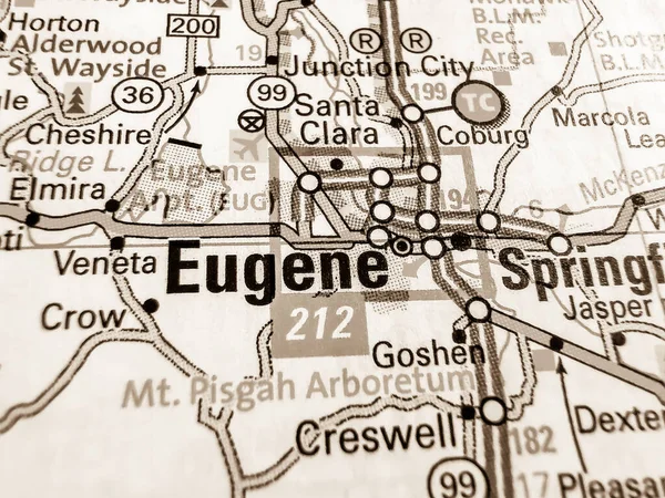 Eugene Usa Harita Arka Planı — Stok fotoğraf