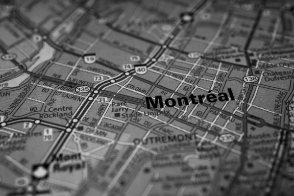 Montreal Canada Travel Map Background — 스톡 사진