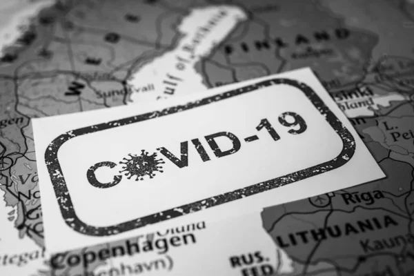Sverige Coronavirus Covid Karantänbakgrund — Stockfoto