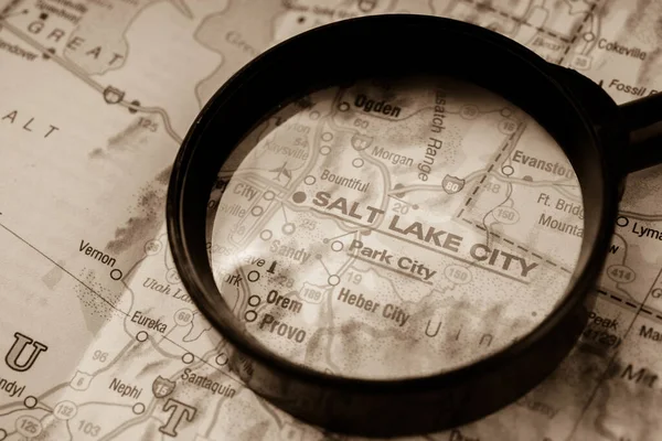 Salt Lake Ciudad Mapa — Foto de Stock