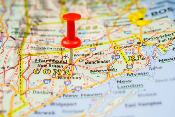 Hartford Usa Mapa Fondo — Foto de Stock