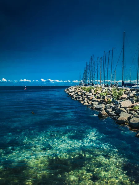 Danimarka Nın Güzel Deniz Köyü — Stok fotoğraf