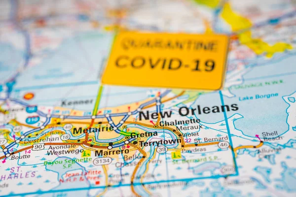 New Orleans Coronavirus Covid Quarentena Fundo — Fotografia de Stock