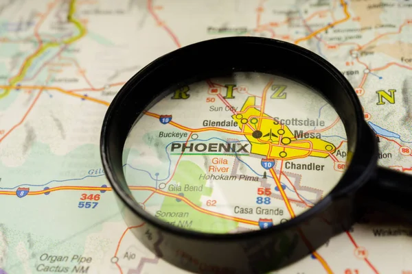 Phoenix Usa Kaart Achtergrond — Stockfoto