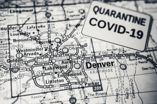 Denver Coronavirus Covid Quarentena Fundo — Fotografia de Stock