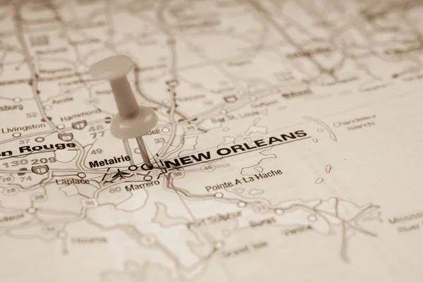 New Orleans Usa Map Background — 스톡 사진