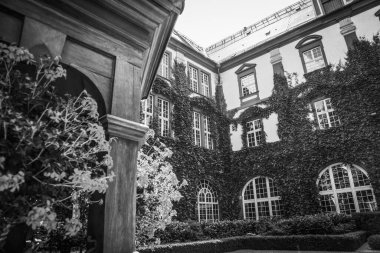 Eski Polonya şehrinin mimarisi. Pençe