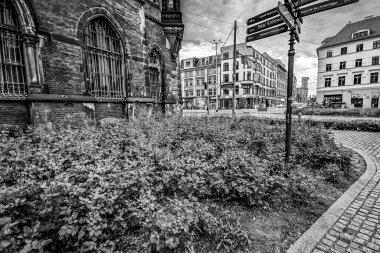 Antik Avrupa şehrinin sokakları ve meydanları