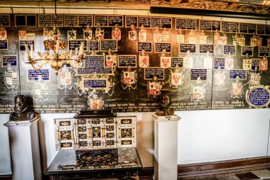 Kopenhag, Danimarka - 24 Temmuz - 24 Temmuz 2019 'da Danimarka' nın başkenti Kopenhag 'da Kral IV. Christian tarafından inşa edilen Rosenborg Kalesi