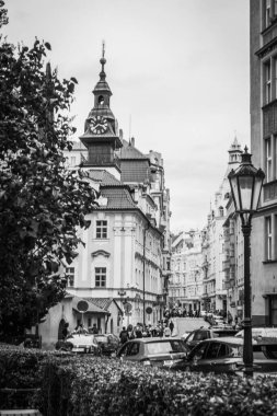 Güz Prag 'ın güzel sokakları ve mimarisi