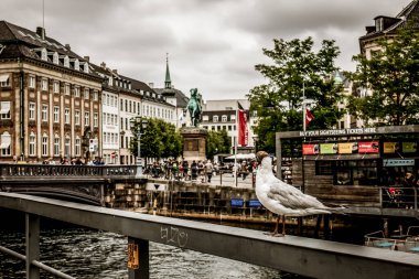 Kopenhag, Danimarka - 23 Temmuz 2019. Kopenhag Şehri, Danimarka, İskandinavya. Güzel bir yaz günü